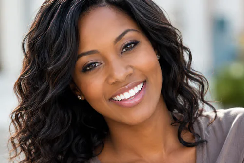 Bright white smile after Zoom whitening at Honey Creek Dental