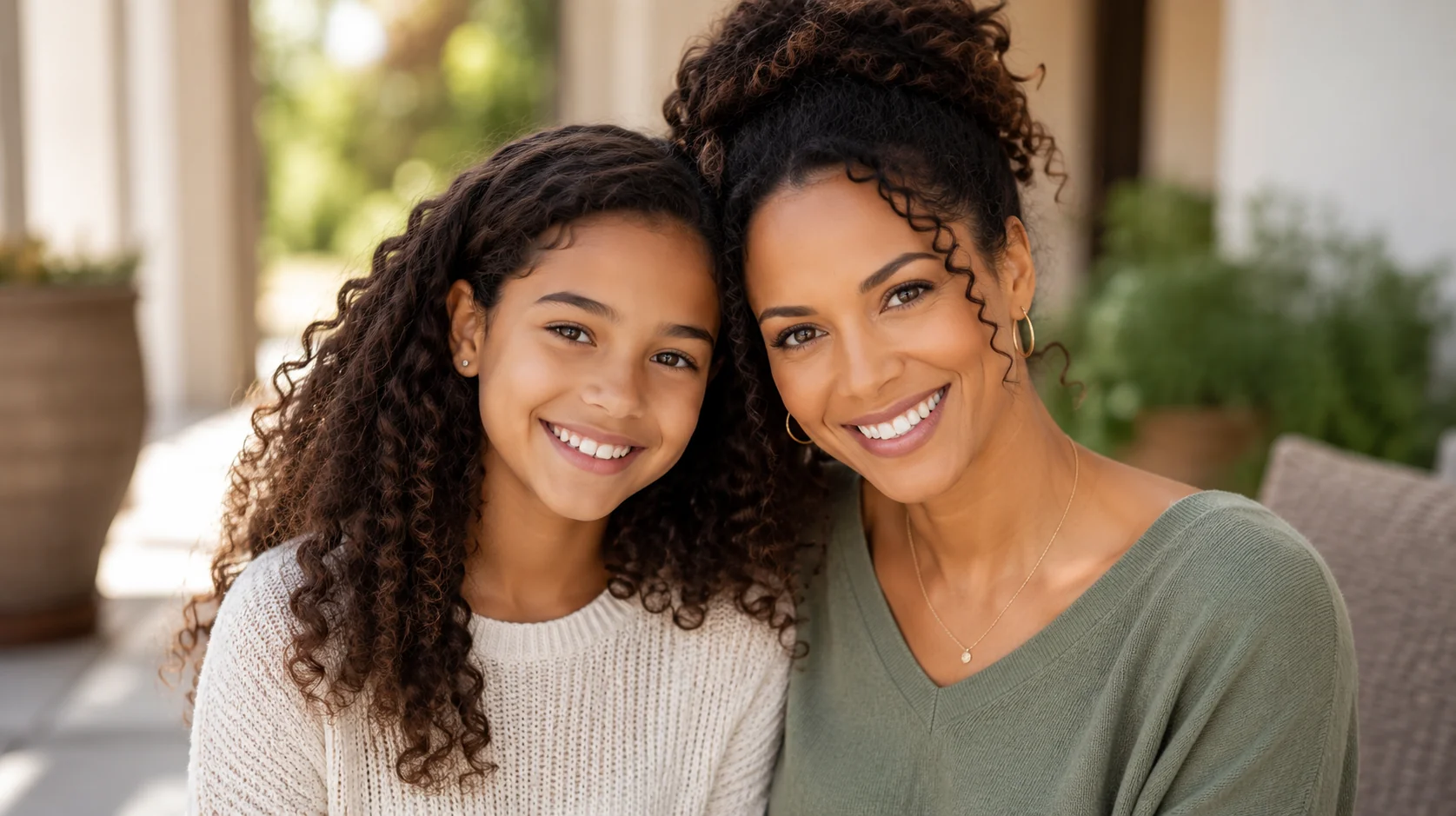 Mother and daughter smiling — affordable dental care with Cherry monthly payment plans